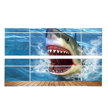 

Shark 3D Headboard Wall Decal Art Vinyl Bedside Sticker Removable Mural Bedroom Home Decoration