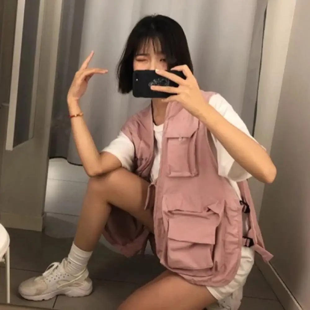 Military Tactical Secondary Vest Men And Women Multi-Pocket Hip Hop Vest Tooling Vest Vest Streetwear