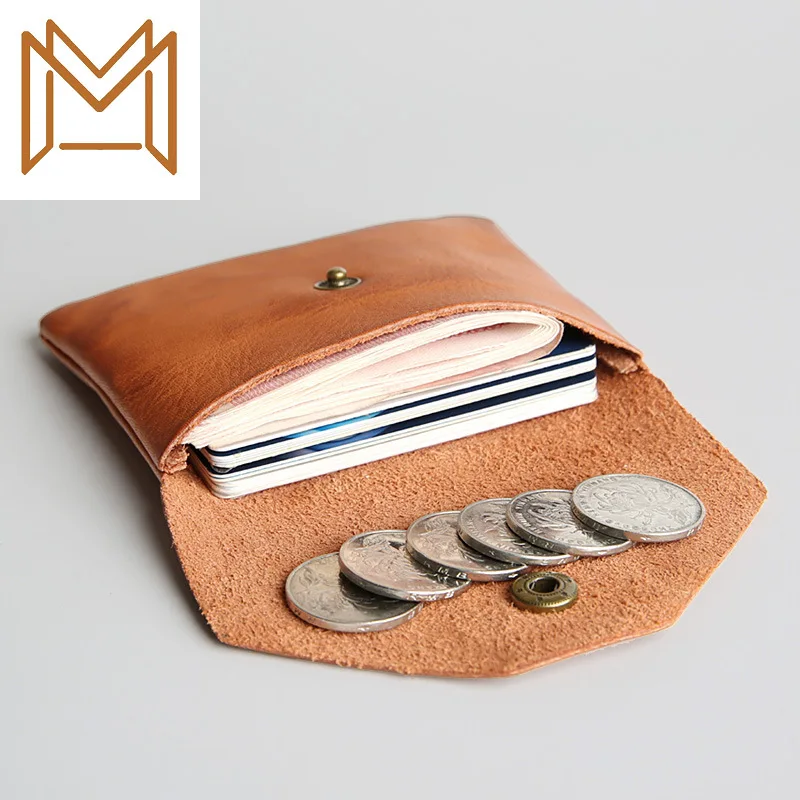 

Concise Ultrathin Men Women Short Wallet Day Genuine Leather Wallet Hasp Wallet Capacity Small