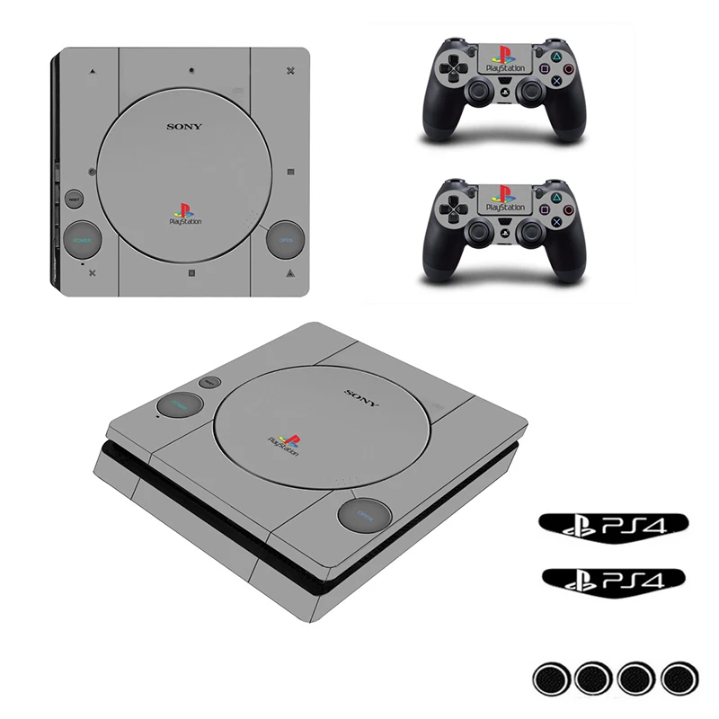 Элегантный стиль PS4 тонкий наклейки кожи для Playstation 4 Тонкий консоли и контроллер Обложка кожи наклейки геймпад протектор наклейки