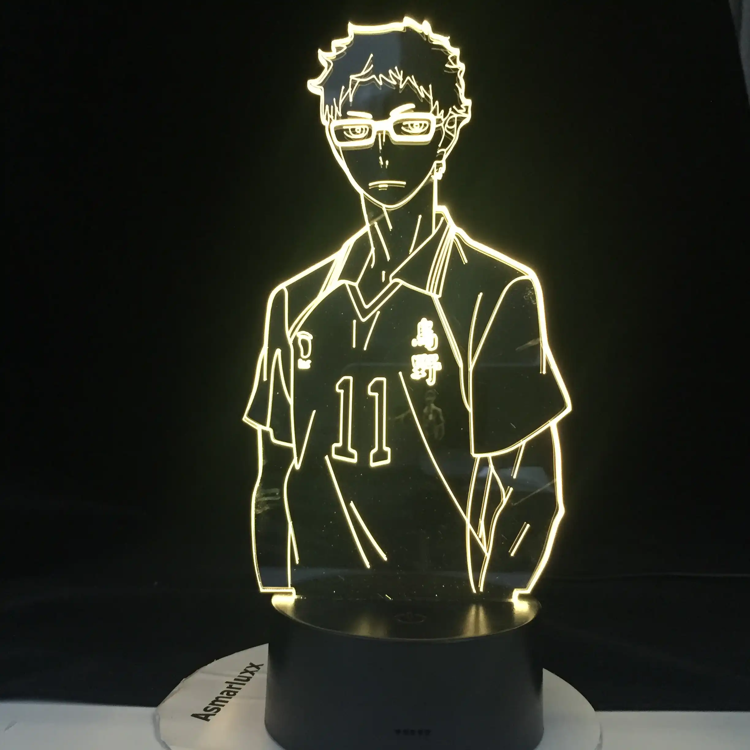 kei tsukishima led anime lampu haikyuu manga hadiah anime 3d lampu malam lampu lampu otaku hadiah dikemas dengan baik dan cepat dropshipping