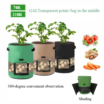 

Felt black non-woven thick beautiful planting bag planting bag
