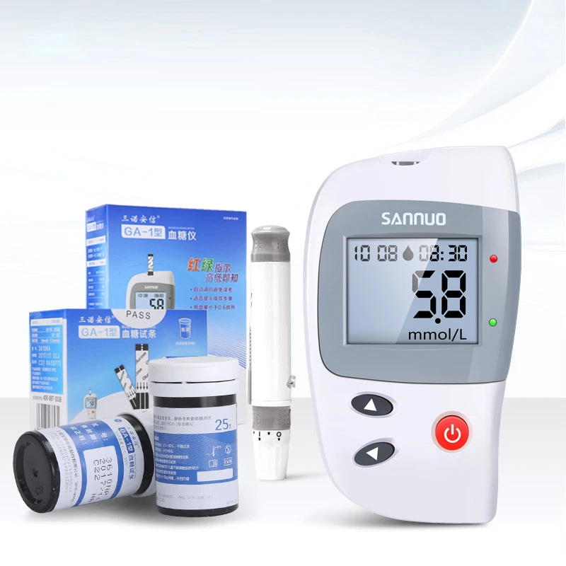 

Sinocare GA-1 Blood Glucose Meter Medical Glucometer diabetes & test strips and Blood Lancet Needles Diabet Blood Sugar Monitor