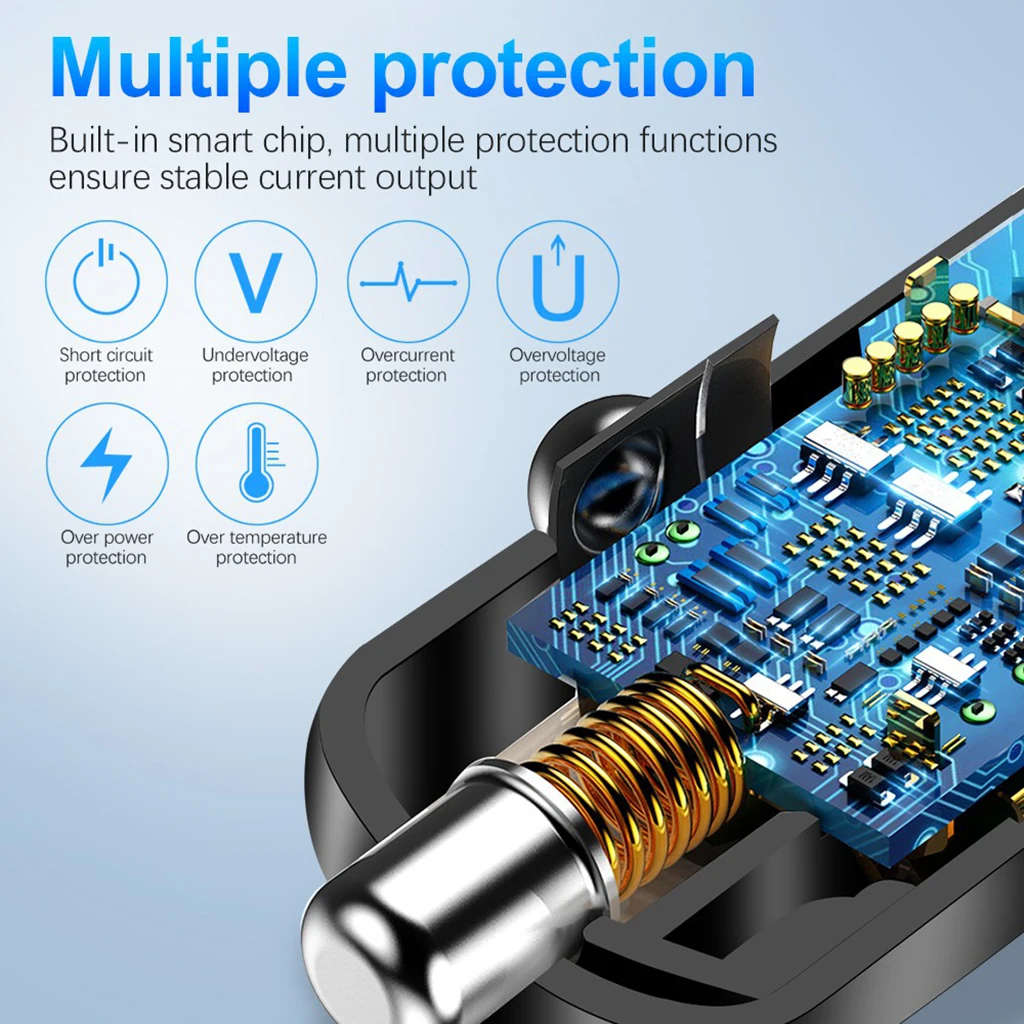 Universal Fast Dual USB Adapter Car Charger Motorcycle Phone Power Supply