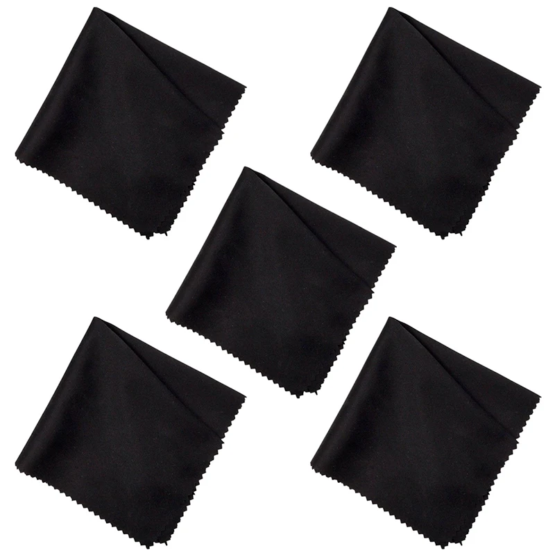 10pcs Black Glasses Cloth Microfiber Cleaner Cleaning Glasses Lens