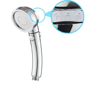 

ABS Bathroom Shower Head Three-position Adjustable Thermostatic Water Stop Supercharged Shower Nozzle Water-saving Shower Head