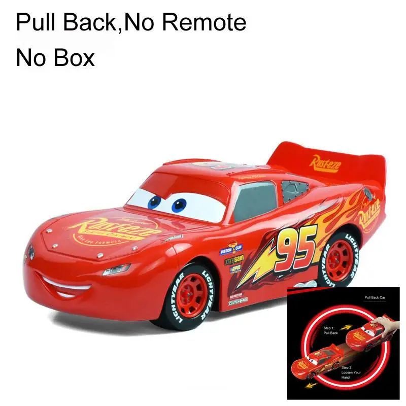 Оригинальные автомобили disney Pixar, 22 см, пульт дистанционного управления, освещение McQueen, автомобили Jackson Storm, Круз Рамирез, игрушки для детей, подарок на день рождения - Цвет: red pullback nobox
