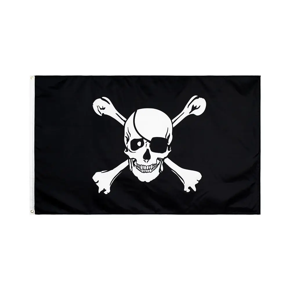 Полиэстер Висячие Веселый Роджер череп крест кости Пираты флаг