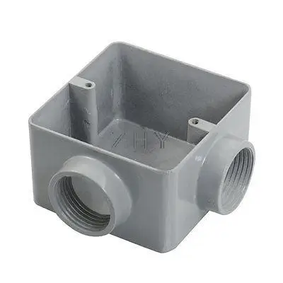 

G1" Home Metal Right Angle Double Hole Flush Mount Junction Box