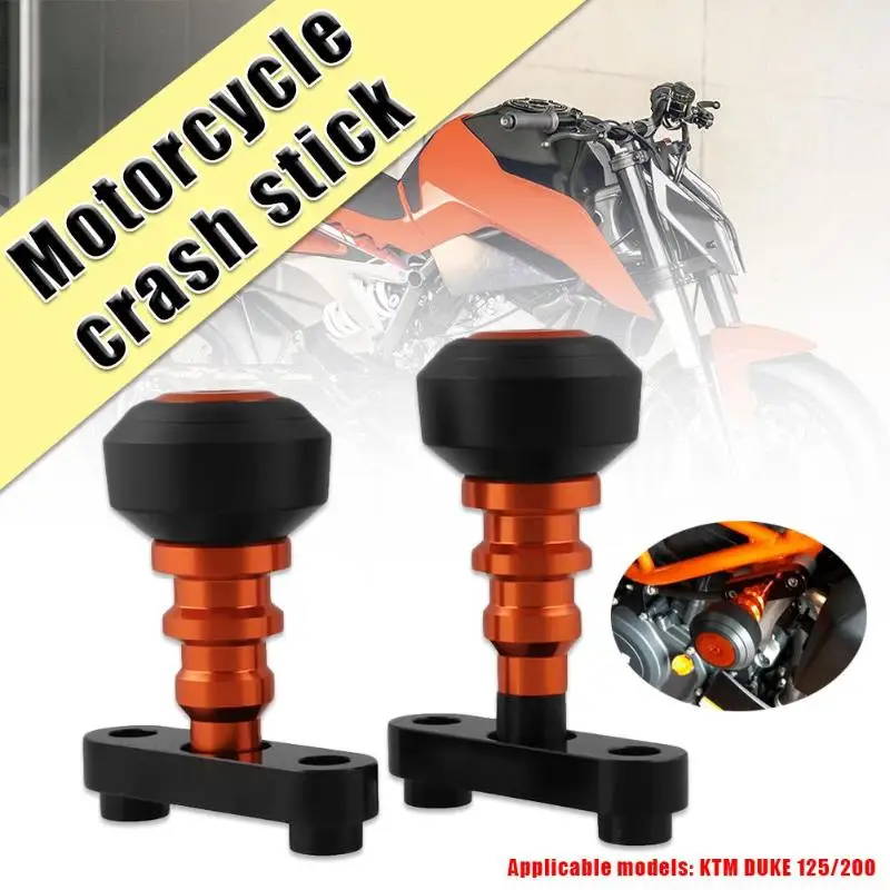 2 шт защитные устройства алюминиевые+ пластиковые рамки ползунки для KTM DUKE 125 200 390 250 отличное мастерство хорошая прочность
