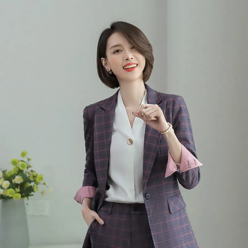 plus size plaid suit