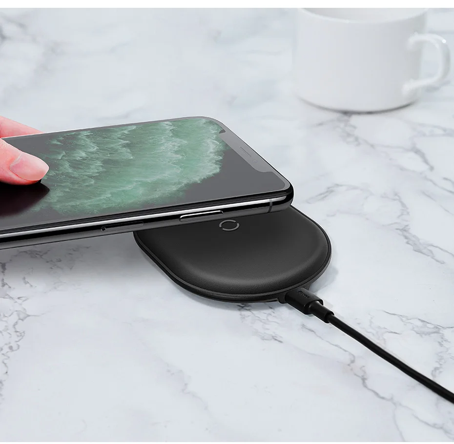Baseus 15 Вт Qi Беспроводное зарядное устройство для iPhone 11 Pro Max Airpods быстрая Беспроводная зарядка индукционное зарядное устройство для samsung Xiaomi Mi