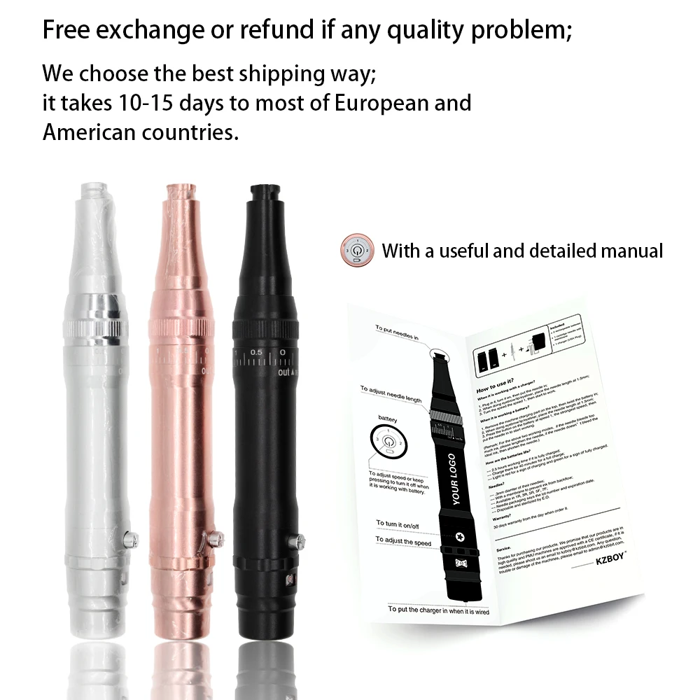KZBOY Professional Microshading Machine Supplies Wireless PMU Pen Lips Eyebrow Tattoo Device Permanent Makeup Machine