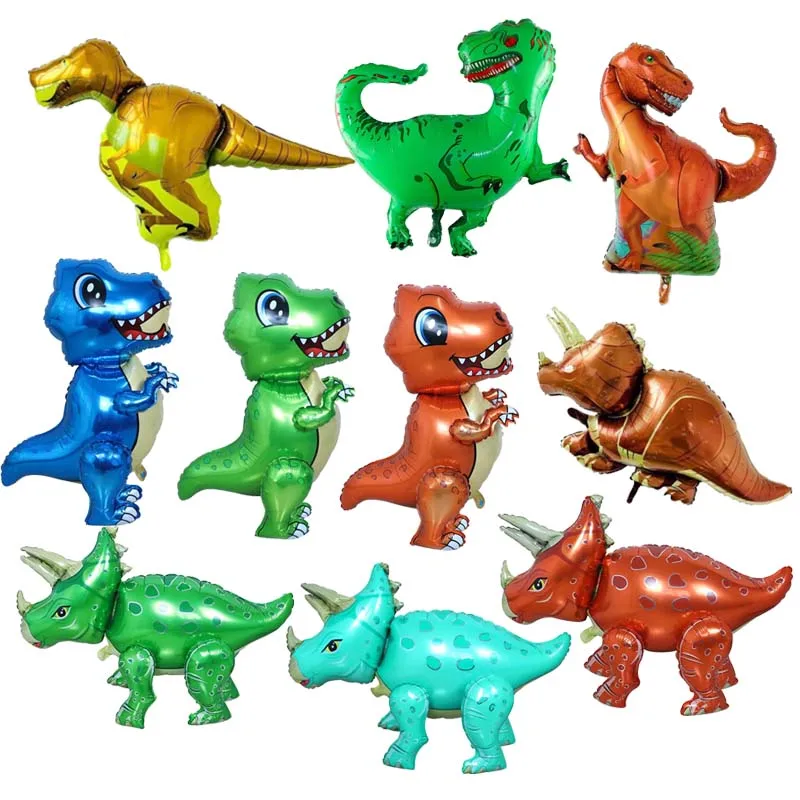 1 шт. 4D динозавр воздушный шар из фольги стоящий Зеленый Динозавр красный дракон день рождения deco вечерние принадлежности для мальчиков Детские Игрушки гелиевые шары