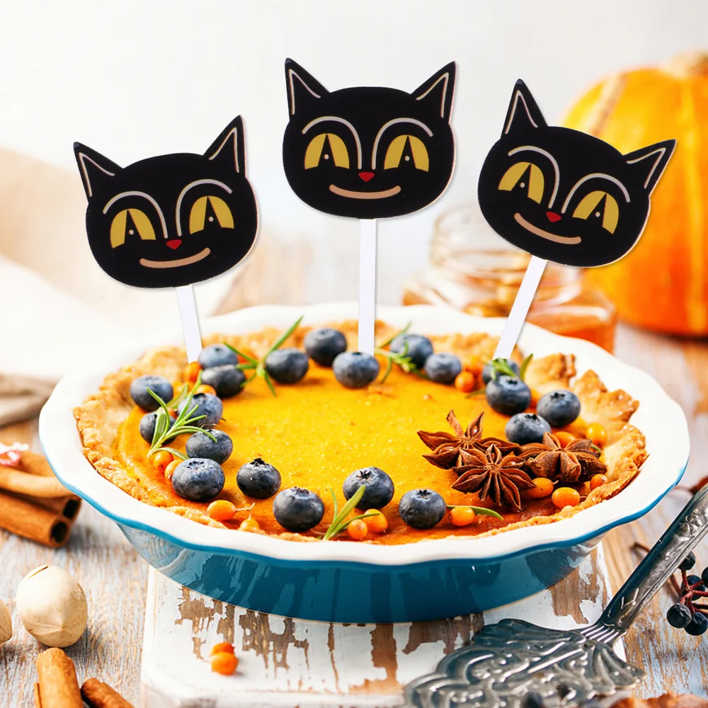6 Pieces Chat Noir Decoration De Gateaux S Mode Delicat Chat Noir Gateau Pics Halloween Decoration De Gateaux Enfants Fete D Anniversaire Toppers Pour De Aliexpress