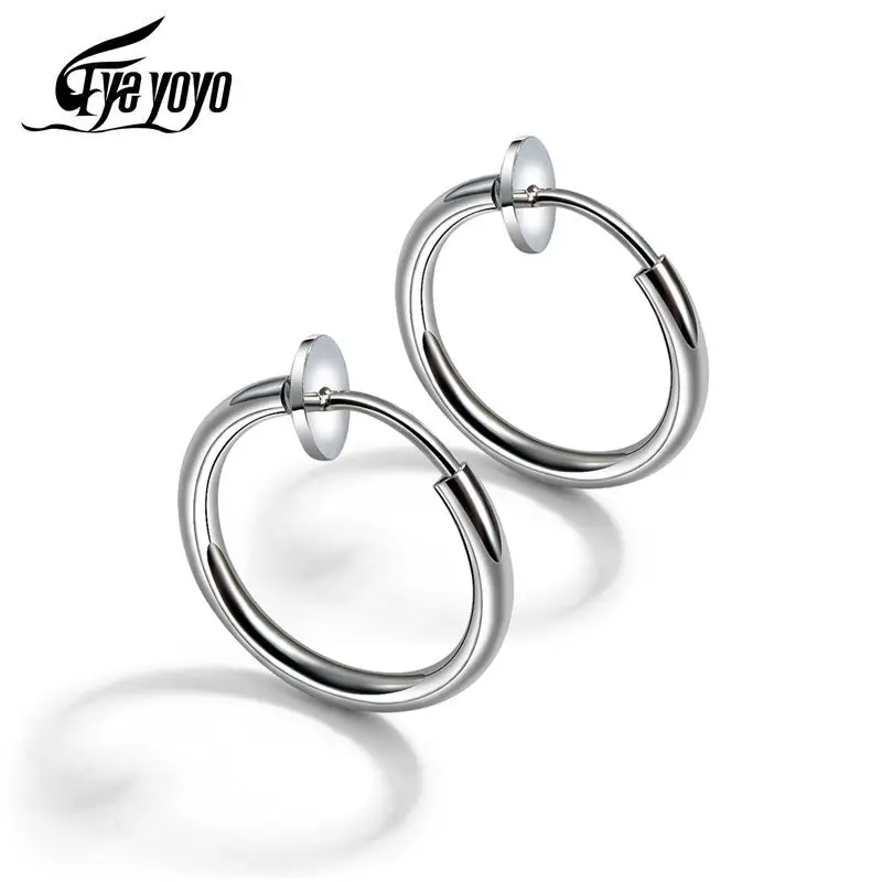 EyeYoYo S Черные Элегантные Простые выдвижные серьги женские нержавеющая сталь