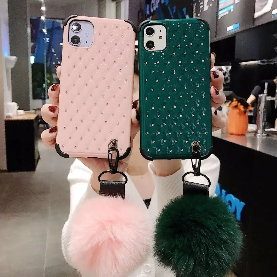 

New Style for Apple Graceful And Furry Ball Diamond Phone Case Iphone11/MAX/6.1-