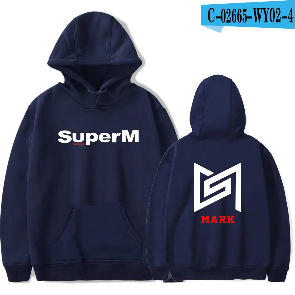 Новинка SuperM толстовка модная Дамская Мужская Толстовка Красная удобная куртка Осень Зима Мальчики и девочки мода SuperM пуловеры - Цвет: As picture