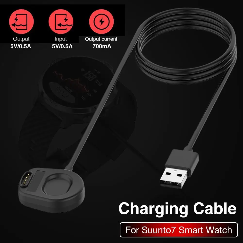 New USB Charger Cradle For Suunto 7 Charging Cable For Suunto7 Smart Watch Accessories Wireless Replacement Charger Dock Adapter