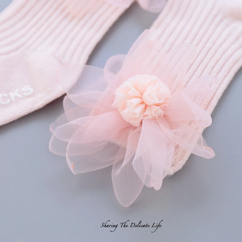BalleenShiny/мягкие хлопковые носки для малышей кружевные коронные носки принцессы нескользящие носки-тапочки с рисунком кролика