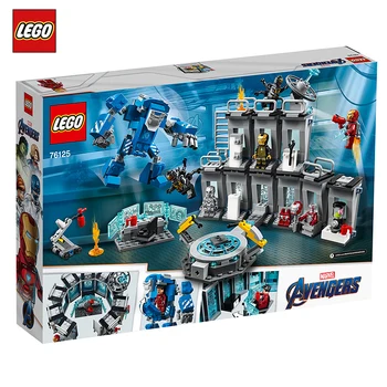 

LEGO Blocks Superhero Avengers 4 Iron Man Mech Showroom 76125 524pcs/pzs-7years old Children Toys Festival Gift