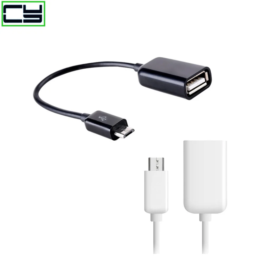 Черный микро USB OTG кабель передачи данных Micro штекер гнездо адаптер для Samsung HTC
