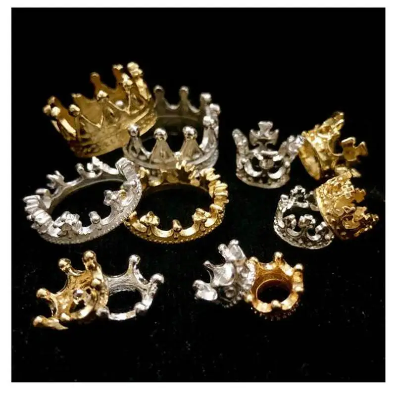 

DIY Mini Jewelry Crown Accessories UV Resin Handmade Cute King Royal Pendant Jewellery Findings Charms Earring Stuff Metal Craft