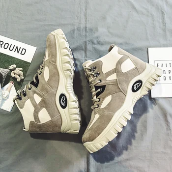 

Men desert military tactical boots male Outdoor hiking shoes sneakers for women non-slip wear sports Combat Martin boots