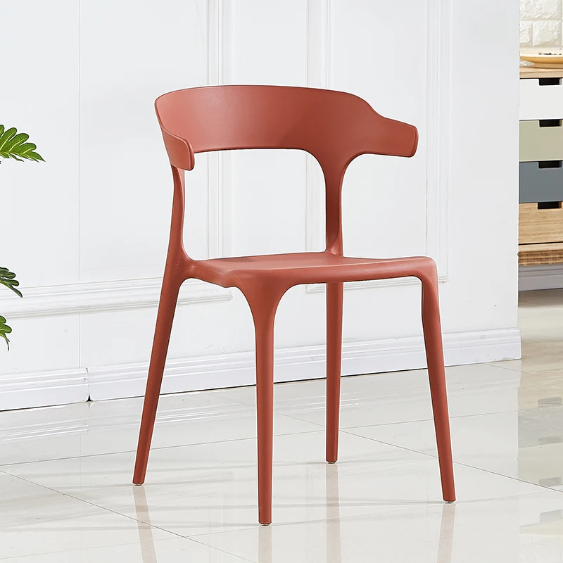Простой пластиковый стул скандинавский обеденный стул задний стул домашний креативный стол стул кафе Релаксация - Цвет: Black