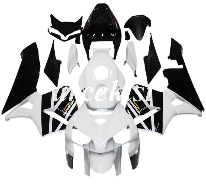 4 подарки ABS мотоцикл обтекатель комплект подходит для CBR600RR F5 2005 2006 05 06 cbr600 600RR Кузов Набор все черный - Цвет: white black