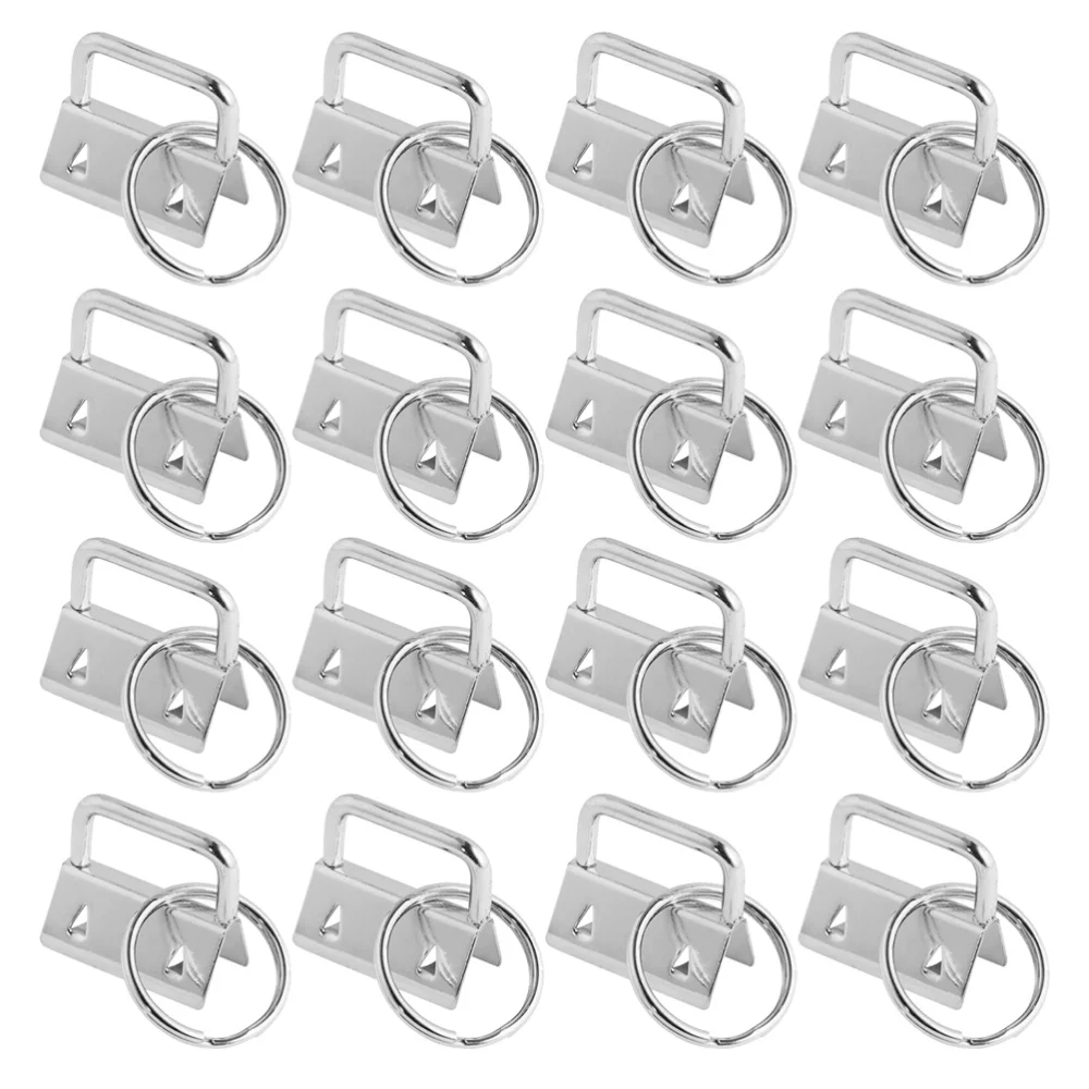 Key Fob Keychain Wristlet Chain Making Metal Kit Supplies Lanyard Set Fashion Ring Hooks Clip Crafting 1.25 Keyring Rings key fob kit