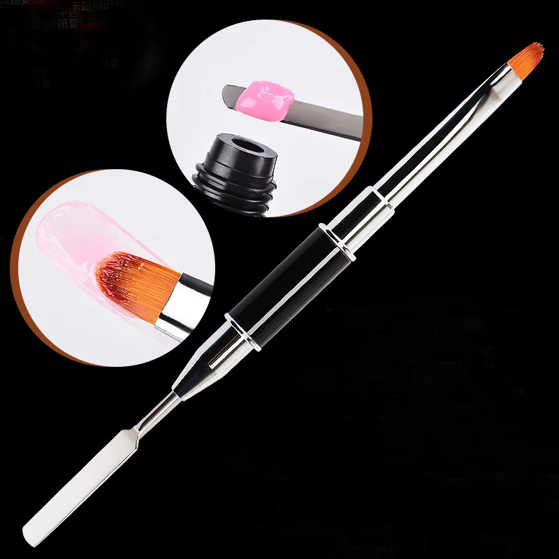 Маникюр двуглавый Многофункциональный Быстрый Расширенный клей guang liao bi взять клей тисненая кисточка для гравировки клей круглый носок инструмент Pe