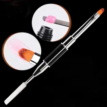 Маникюр двуглавый Многофункциональный Быстрый Расширенный клей guang liao bi взять клей тисненая кисточка для гравировки клей круглый носок инструмент Pe