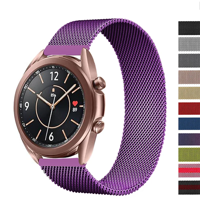 Ремешок магнитный для Samsung Galaxy watch 3 Active 2 45/41 мм 46/42 Gear S3 Frontier браслет Correa Huawei GT/2/2e 20/22