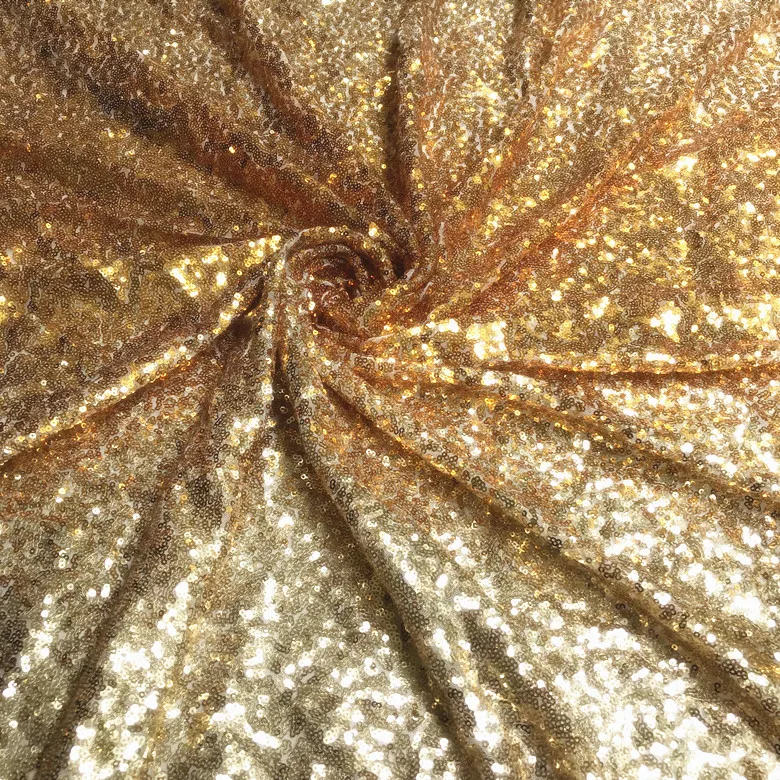 

Double Gradient Golden Sequins Fabrics High-end Dress Material Designer DIY Tablecloth Wedding Curtain Background Fabrics 90X130