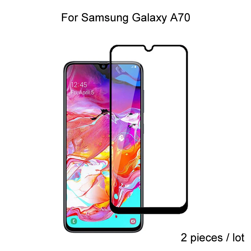 

2pcs Glass For Samsung A70 A70s Full Cover Screen Protector Protective Tempered Glass For Samsung Galaxy A70 A70s Tempered Glass