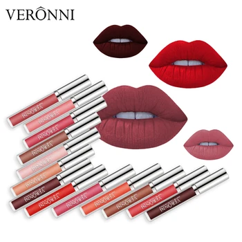 

VERONNI Waterproof Liquid Lip Gloss Matte Lipstick For Lips Cosmetic Sexy Batom Mate Lip Tint Makeup Lasting Lipgloss