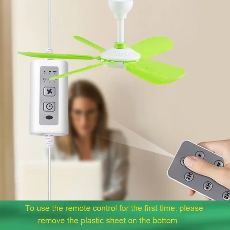 5W Remote Control Timing USB Ceiling Fan Air Cooler USB Fans Bed Camping Outdoor Hanging Camper Tents Hanger Fan mini fan cooling fan