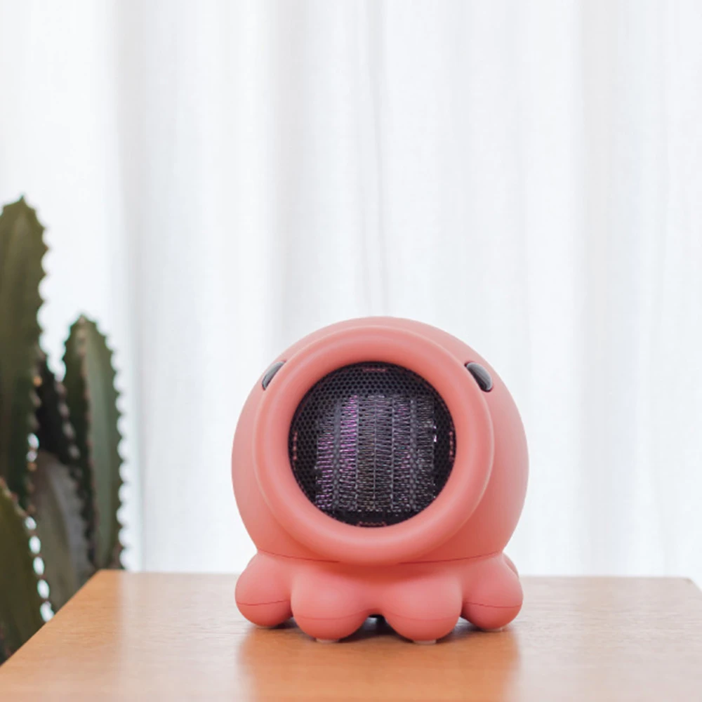 

Winter Warmer Fan Air Heater Octopus Design Mini Electric Heater Portable Space Desktop Table Bedside Home Office Mini Warmer