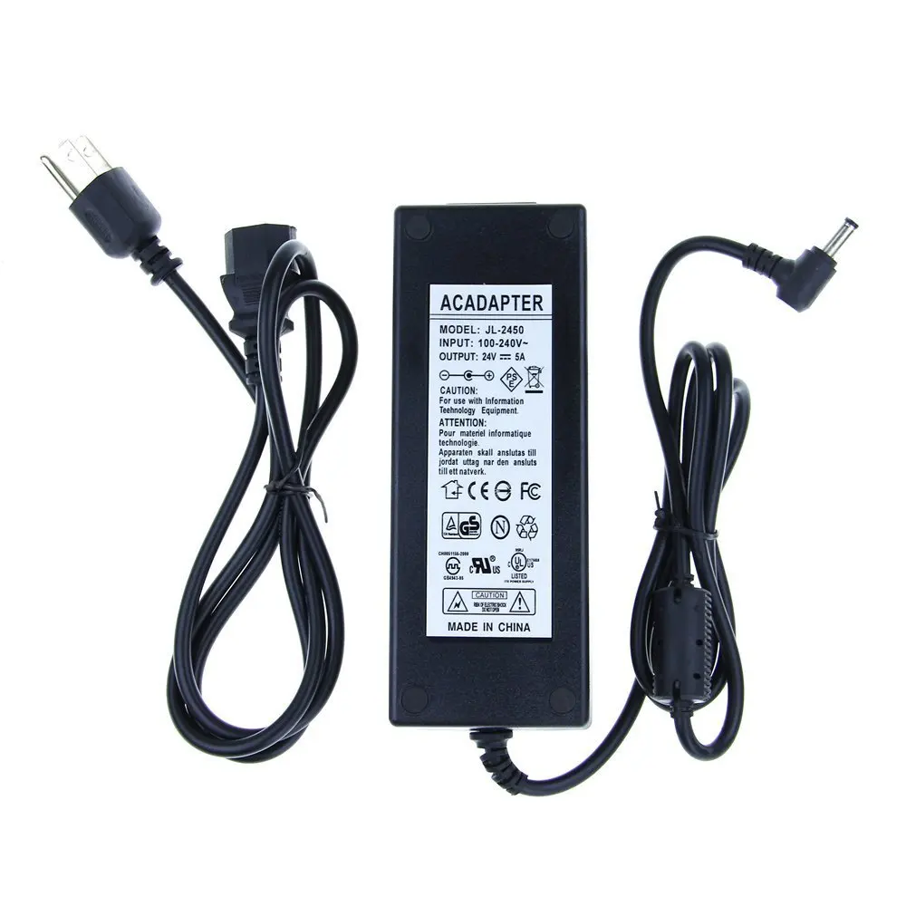 Адаптер питания AC 100-240V To DC 24V 1A 2A 3A 4A 5A 24W 48W 72W 96W 120W 12V 2 года 90-265V US EU Plug алюминиевый |