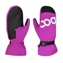 1 пара лыжных перчаток, ветрозащитные противоскользящие зимние перчатки из искусственной кожи, зимние водонепроницаемые перчатки для верховой езды, теплые спортивные перчатки на открытом воздухе с регулируемой пряжкой