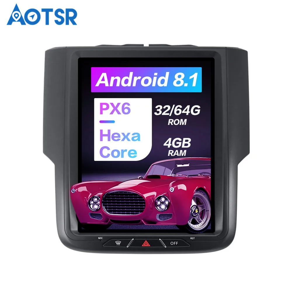 

Android9.0 Tesla style Car No DVD Player GPS Navigation For Dodge RAM 2014-2018 radio tape recorder head unit multimedia player