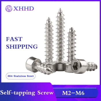 

304 Stainless Steel HA Socket Head Cap Screw Hexagon Socket Head Tapping Screw M2 M2.6 M3 M4 M5 M6