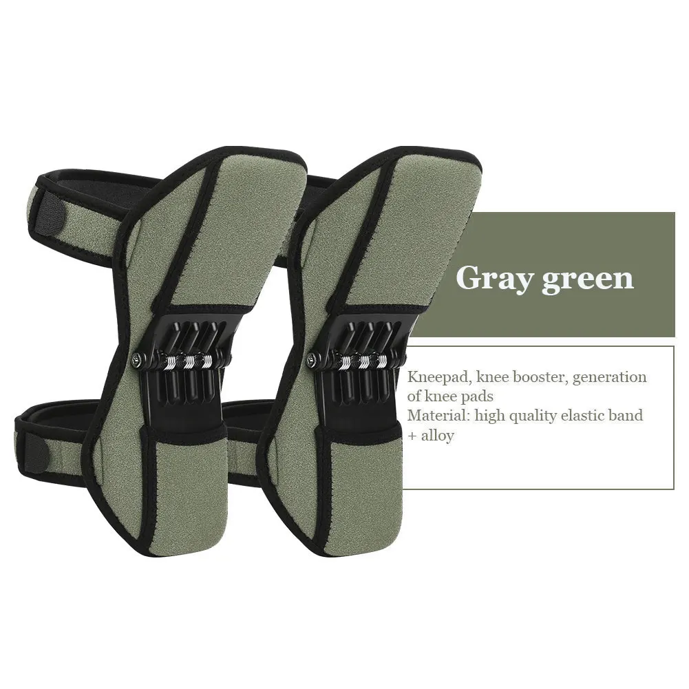 grayish green Наколенник из черного сплава эластичный спортивный поддерживающий коврик силиконовый мягкий фитнес-бустер защита суставов подъем наколенник бандаж - Цвет: grayish green