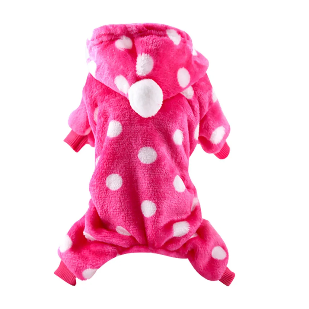 Hot Pink Одежда для питомцев кошек и собак с рождественским принтом; зимняя теплая одежда; платье; утепленная одежда; куртка для кошек; одежда Санта-Клауса; аксессуары для свитера - Цвет: Hot Pink