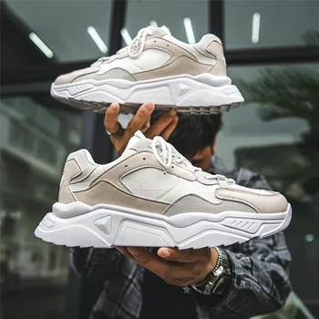 

new breathable non-slip wear-resistant board shoes outdoor fashion trend new leather shoes casual shoes white shoes men Trend