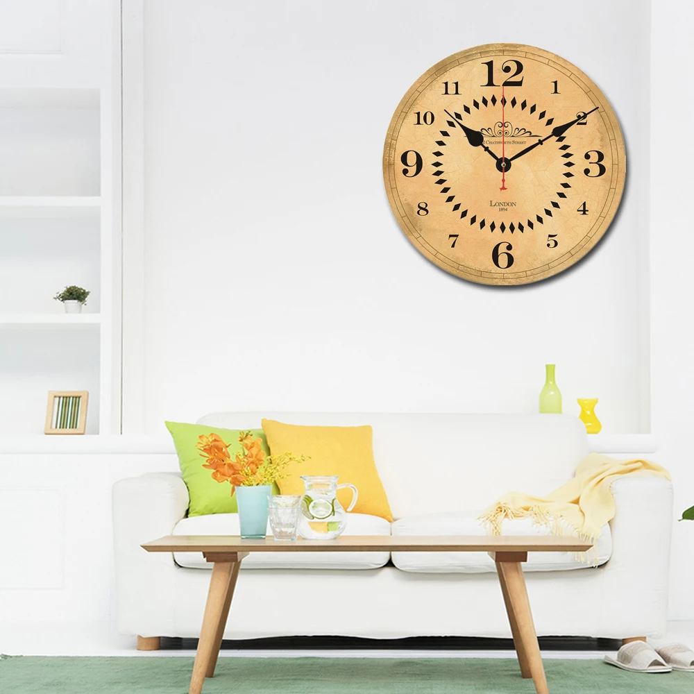 Rihe Bbq Roman Modern Style Wooden Cardboard Clock
