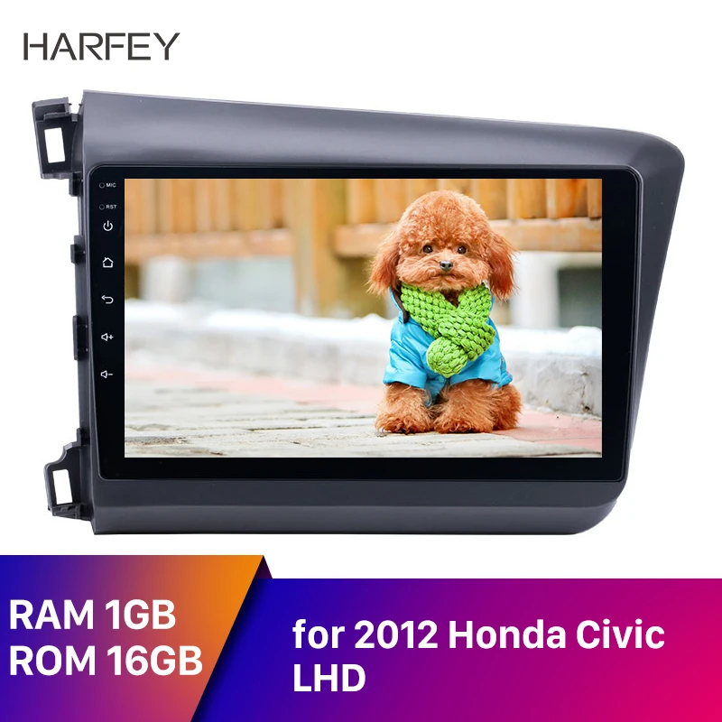 

Harfey 10.1'' IPS Touchscreen Android 8.1 GPS Navi for 2012 2013 Honda Civic Radio Tape Recorder Audio Player Bluetooth WiFi