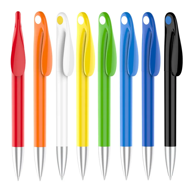 

10pcs/lot Cute Rabbit Ballpoint Pen 1.0mm Black Ink Blue Ink Rotation Advertising Pens Customize Printing School Office Supplies