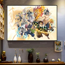 

Japanese Anime Demon Slayer Kimetsu No Yaiba Canvas Posters And Prints Modern Living Room Cuadros Nordic Home Decor Wall Art